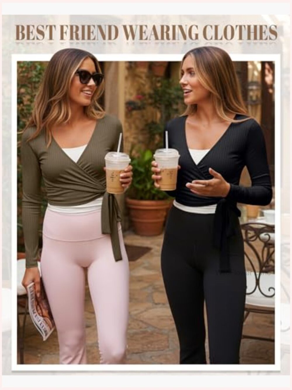 3-Pack Women's Long Sleeve Cross Wrap Tie Top Yoga Workout Blouse - Picture 6 of 7